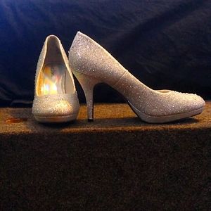 Silver Slipper High Heels